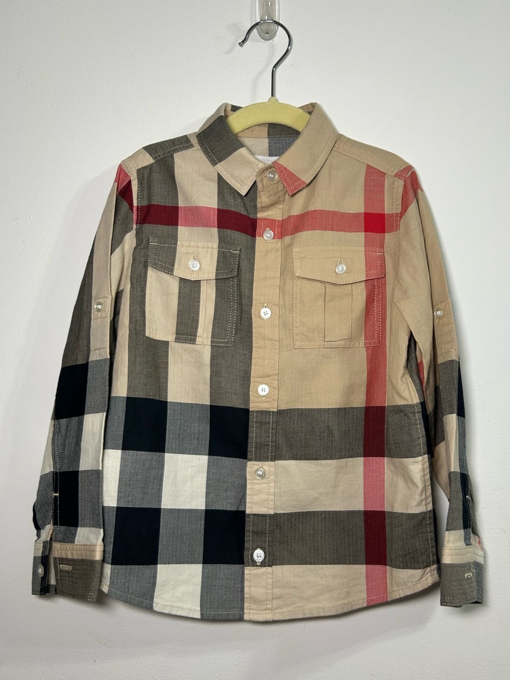 Burberry children's long-sleeve button-down shirt
